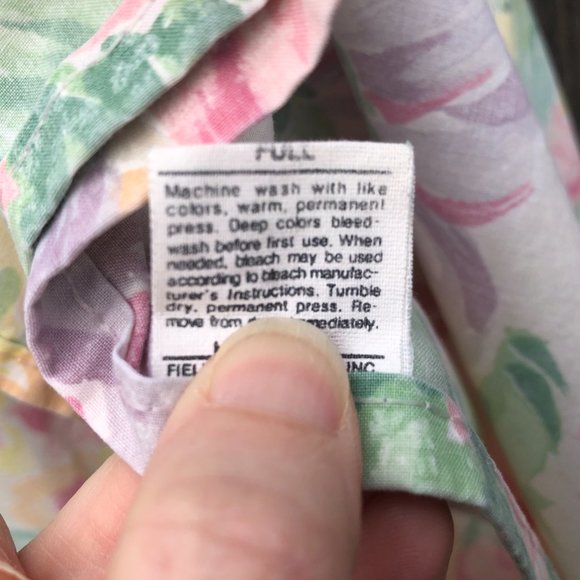 Vintage Fieldcrest Double Full Flat Sheet Pastel - Picture 5 of 5